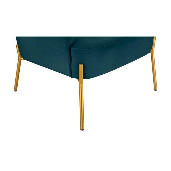 Fotelja od plavozelenog baršuna Runa - Støraa-image-3