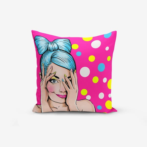 Pamučna ukrasna jastučnica Minimalist Cushion Covers PopArt Pink, 45 x 45 cm