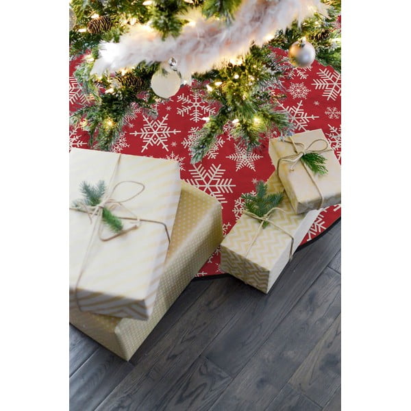 Pamučni tepih ispod božićnog drvca Butter Kings Freezy Snowflakes, ø 130 cm-image-1