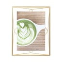 Metalni stojeći/viseći okvir u zlatnoj boji 18x23 cm Prisma – Umbra