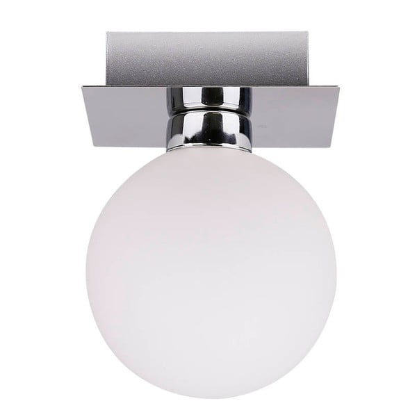 Stropna lampa srebrne boje sa staklenim sjenilom 10x10 cm Oden - Candellux Lighting