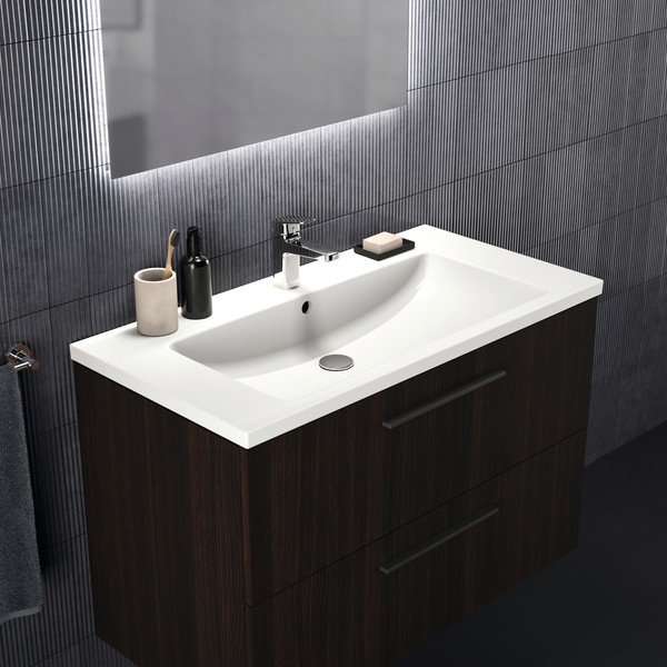 Tamno smeđi zidni ormarić za ispod umivaonika u dekoru hrasta 100x63 cm i.Life B – Ideal Standard-image-1