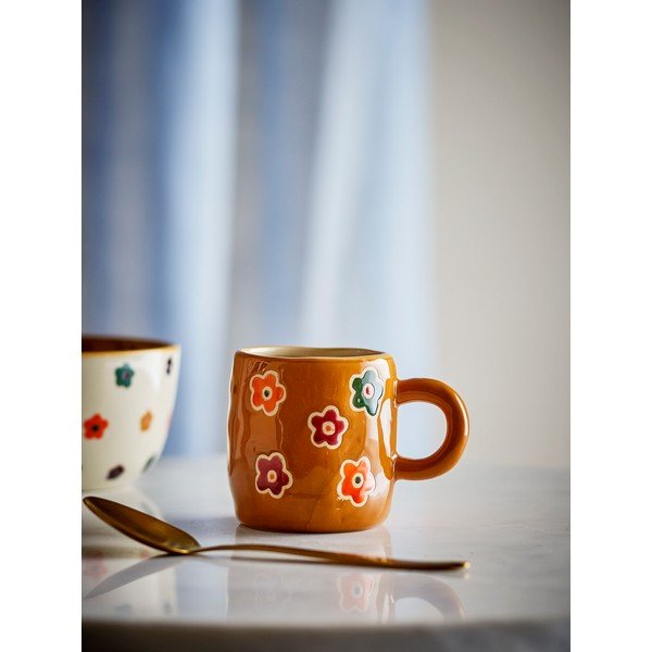 Smeđa dječja šalica od kamenine 130 ml Addy – Bloomingville Mini-image-1