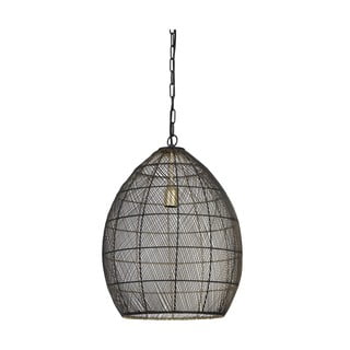 Crna/u zlatnoj boji viseća svjetiljka s metalnim sjenilom ø 40 cm Meya – Light & Living