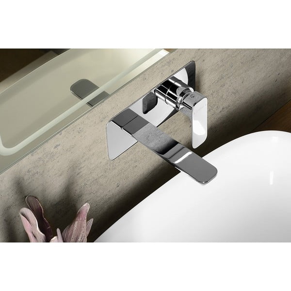 Ugrađena slavina za umivaonik u sjajno srebrnoj boji (s 1 izlazom) Spy – Sapho-image-2