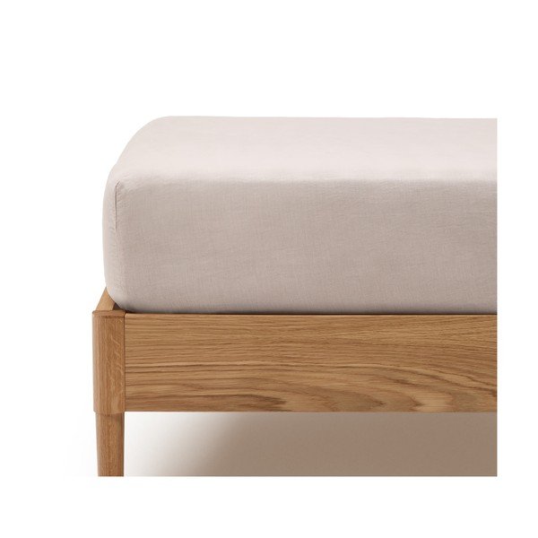 Pamučna plahta smeđe-siva s gumom 180x200 cm Simmel – Kave Home