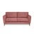 Ružičasta sofa od samta 170 cm Paris – Scandic