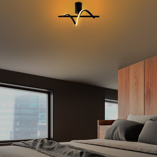 Crna LED stropna svjetiljka 7x41 cm Likma – Opviq lights-image-2