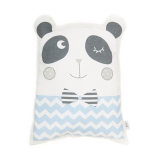 Plavi pamučni dječji jastuk Mike & Co. NEW YORK Pillow Toy Panda, 25 x 36 cm