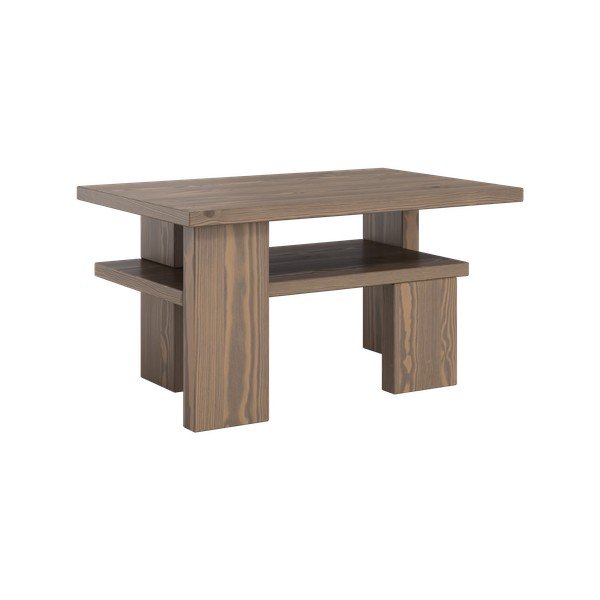 Smeđi stolić za kavu od masivnog bora 45x68 cm Japan – Karup Design-image-3