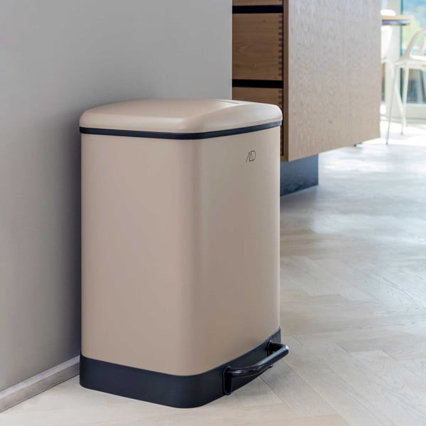 Bež metalna kanta za smeće za odvojeni otpad/s pedalom 24 l Wonda – Mette Ditmer Denmark-image-1