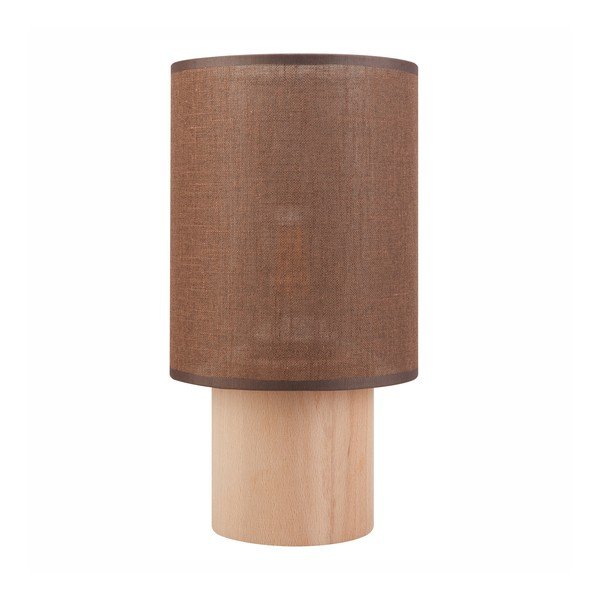 Smeđa stolna lampa s tekstilnim sjenilom (visina 30 cm) Ari – LAMKUR-image-3