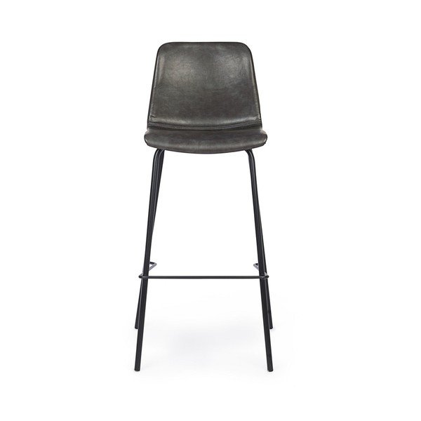 Tamno siva podstavljena barska stolica (visine sjedala 75 cm) Kyra – Bizzotto-image-2