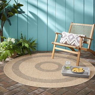 Crni/bež okrugli vanjski tepih ø 80 cm Comilla – Ayyildiz Carpets