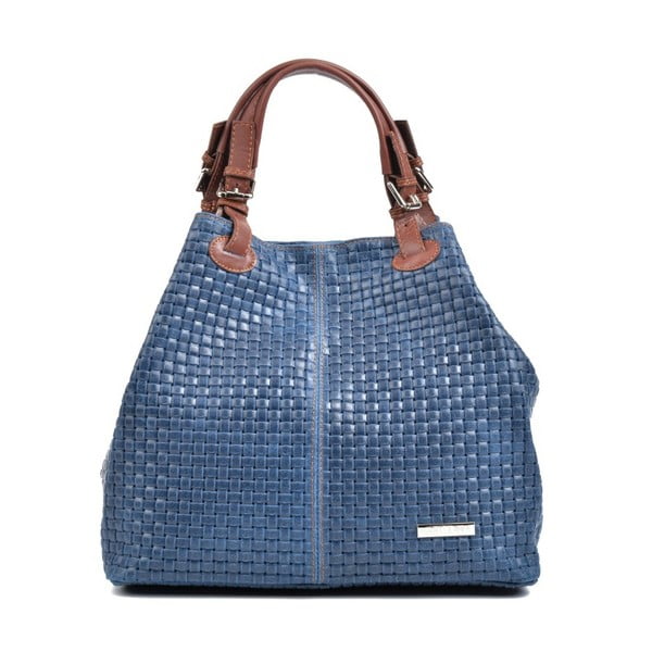 Plava kožna torbica Isabella Rhea Renna