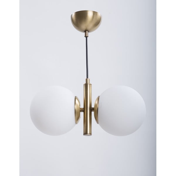 Bijela/u zlatnoj boji viseća svjetiljka sa staklenim sjenilom ø 15 cm Monera – Squid Lighting-image-1