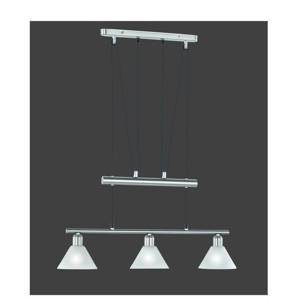 Viseća svjetiljka u srebrnoj boji sa staklenim sjenilom Stamina – Trio-image-1