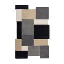 Crni/sivi ručno rađen vunen tepih 120x180 cm Collage Monochrome – Flair Rugs