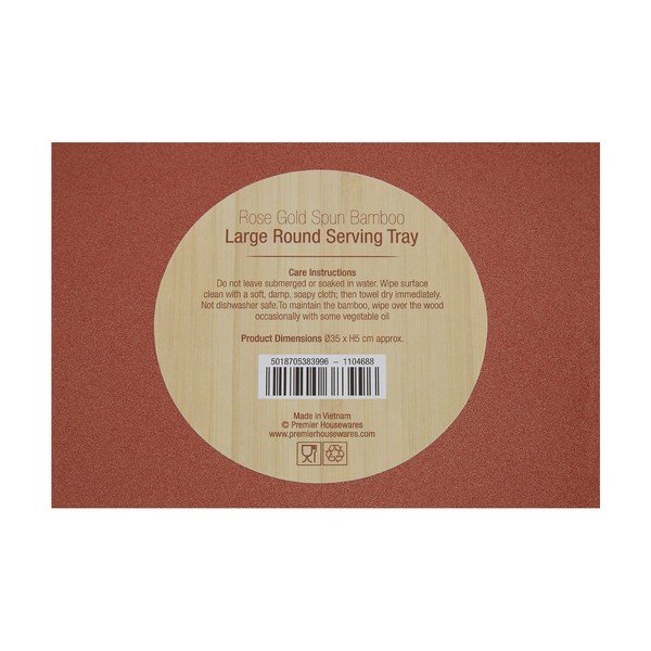 Poslužavnik od bambusa u brončanoj boji Premier Housewares ⌀ 35 cm-image-4