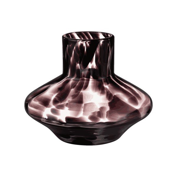 Smeđa staklena ručno izrađena vaza (visina 28 cm) Glom – noo.ma