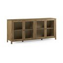 Vitrina od masivnog bora u prirodnoj boji 186x80x40 cm Alessandra – Marckeric