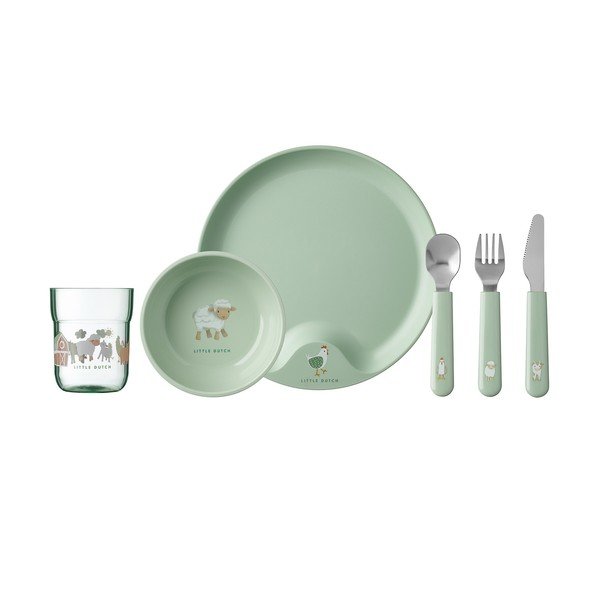 Plastičan dječji set posuđa 6 kom Little Farm – Mepal