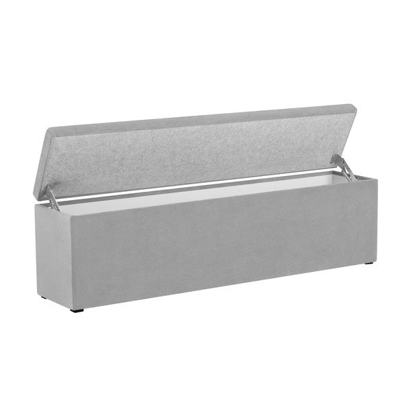 Svijetlo sivi otoman s prostorom za odlaganje Cosmopolitan Design LA, 180 x 47 cm-image-2