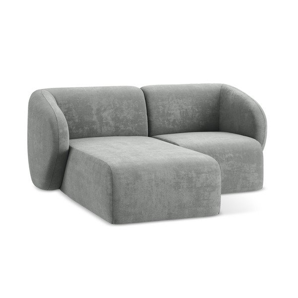 Siva kutna garnitura od šenila (s lijevim kutom/s ležaljkom) Lani – Makamii-image-4