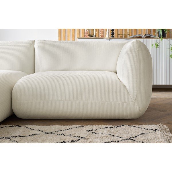 Kutna garnitura od bijelog samta (lijevi kut) Lecomte - Bobochic Paris-image-1