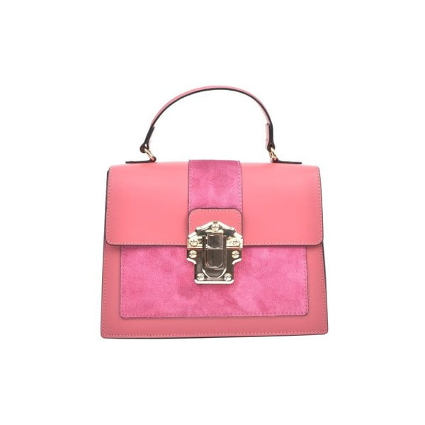 Ružičasta kožna torbica Isabella Rhea Antique Rosso