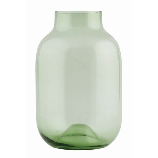 Zelena staklena srednja vaza