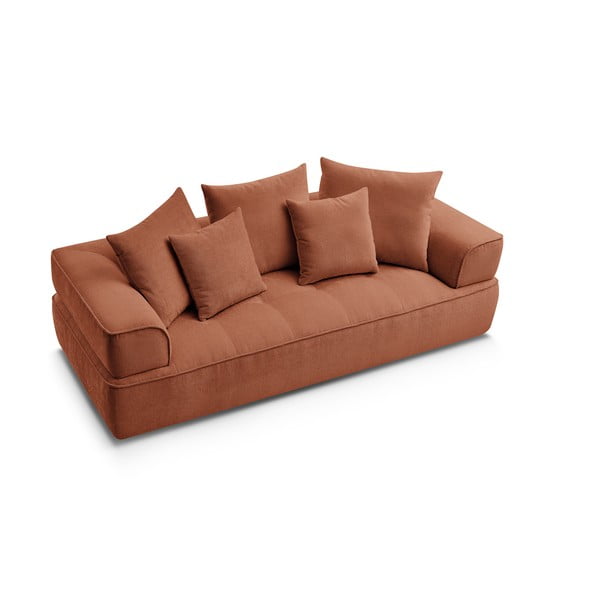 Sofa od šenila boja terakote 237 cm Whesley – Bobochic Paris-image-4