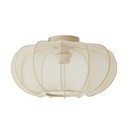 Krem stropna svjetiljka s tekstilnim sjenilom ø 40 cm Plumalia – Light & Living