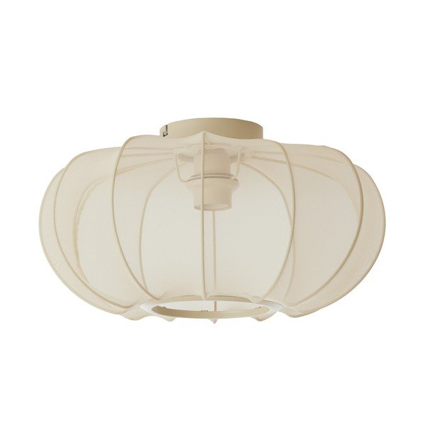 Krem stropna svjetiljka s tekstilnim sjenilom ø 40 cm Plumalia – Light & Living