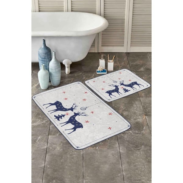 Krem kupaonske prostirke u setu 2 kom 60x100 cm – Mila Home-image-2