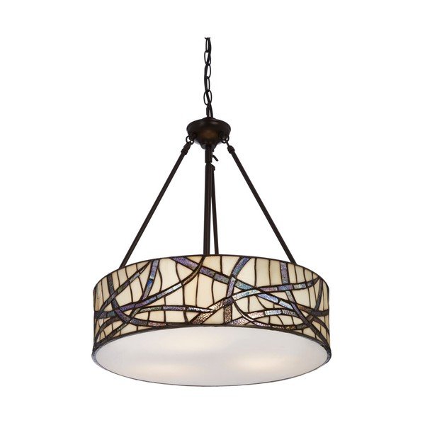 Metalna viseća svjetiljka sa staklenim sjenilom ø 46 cm Waldorf – Premier Housewares-image-2