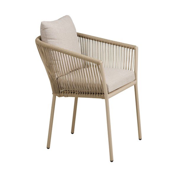 Bež metalna/podstavljena vrtna stolica Salerno – House Nordic-image-3