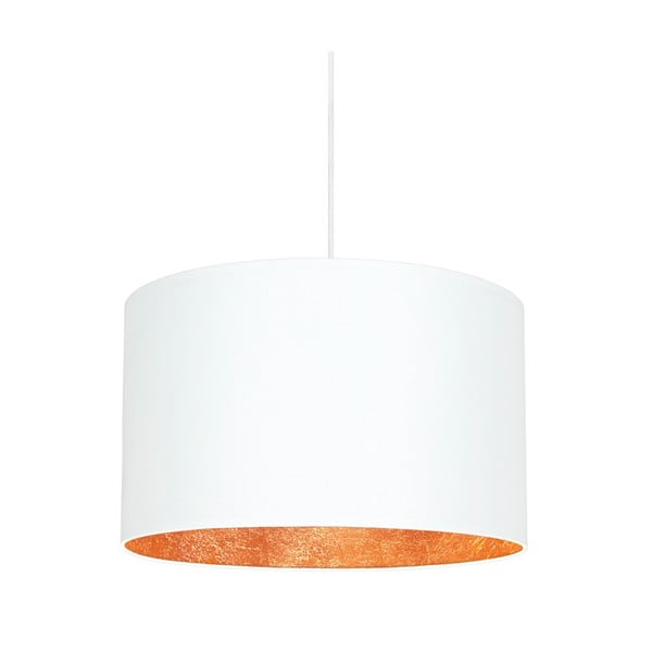 Bijela stropna svjetiljka s unutarnjom stranom boje bakra Sotto Luce Mika, ⌀ 40 cm