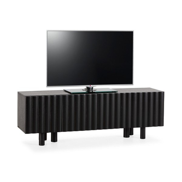 Crna TV komoda od masivnog manga 160x55x40 cm Tamira – MOME-image-3