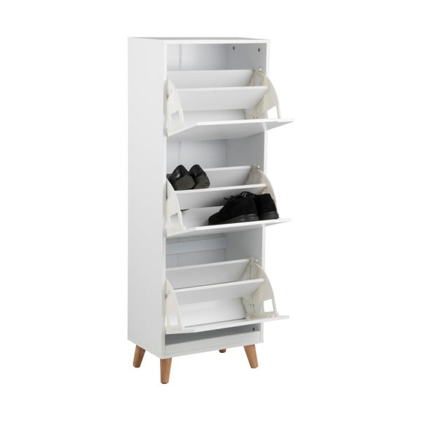 Bijela komoda za cipele sa 3 pretinca Actona Mitra-image-3