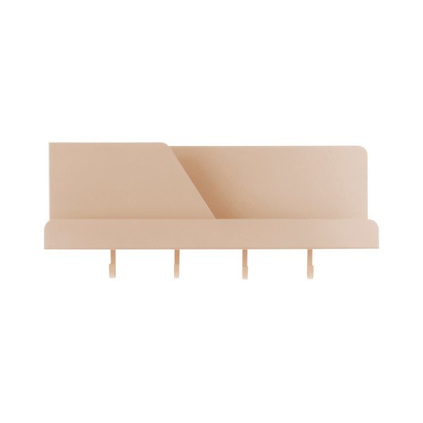 Peščano smeđi metalni zidni organizator s kukama Leitmotiv Perky, dužine 46 cm-image-2