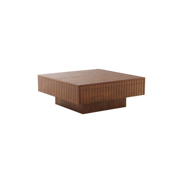 Tamno smeđi stolić za kavu od MDF-a 90x90 cm Furuvik – Jotex-image-2