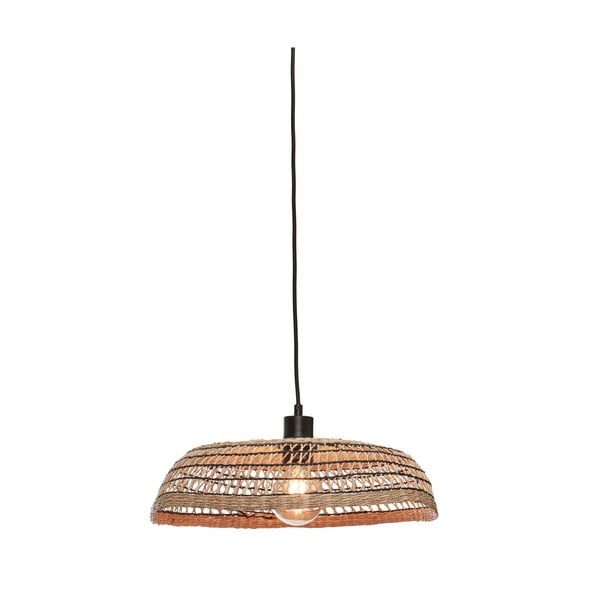 Crna/u prirodnoj boji viseća svjetiljka sa sjenilom od morske trave ø 45 cm Pantanal – Good&Mojo