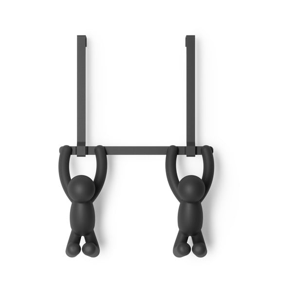 Crna plastična vješalica za vrata 22 cm Buddy - Umbra-image-3