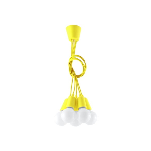 Žuta  viseća svjetiljka ø 25 cm Rene – Nice Lamps