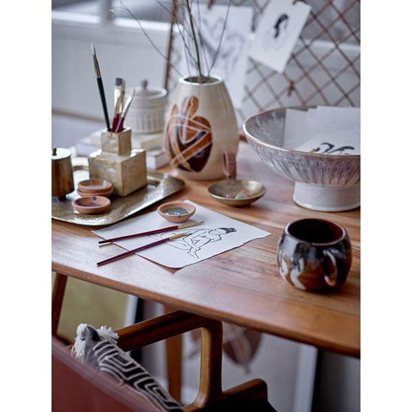 Bež vaza od keramike Bloomingville Biba, visina 11 cm-image-1