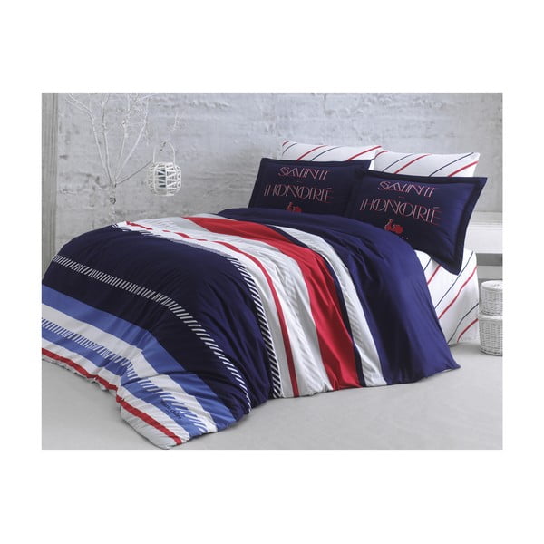 Pamučna bračna posteljina s Honroe plahtama, 200 x 220 cm-image-1