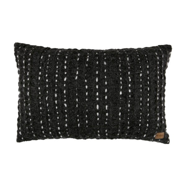 Tamno sivi jastuk od mohera BePureHome Hug, 60 x 40 cm