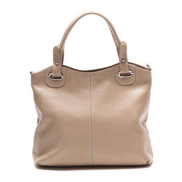 Sivo-smeđa kožna torbica Luisa Vannini Nena