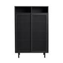 Crni metalni ormarić s kliznim vratima 90x140x40 cm Veep – Unique Furniture